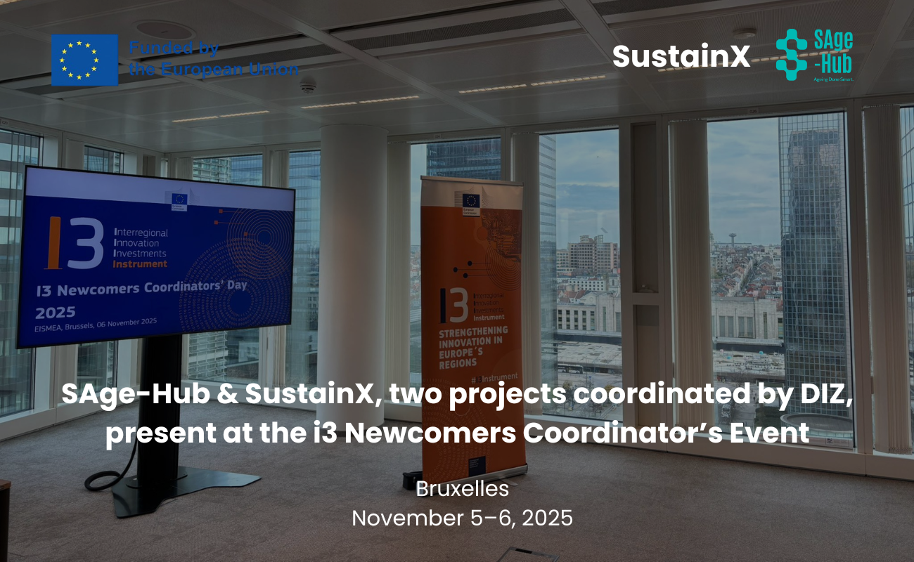 SAge-Hub & SustainX – two projects coordinated by DIZ, present at the i3 Newcomers Coordinator’s Event